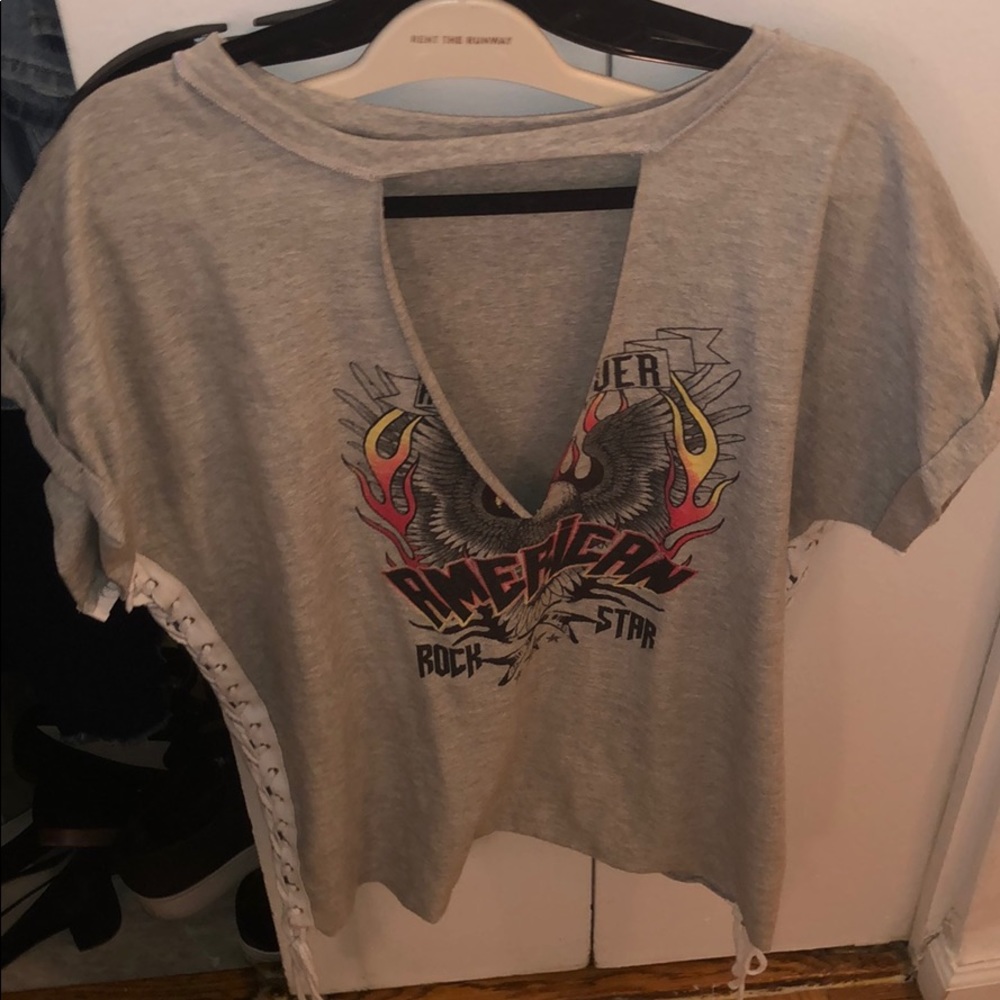 Grey band t shirt